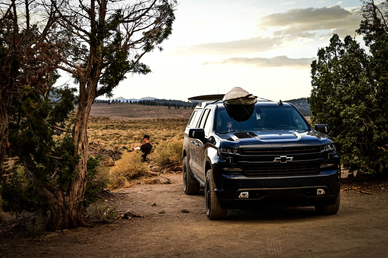 Chevrolet Silverado on a dirt road